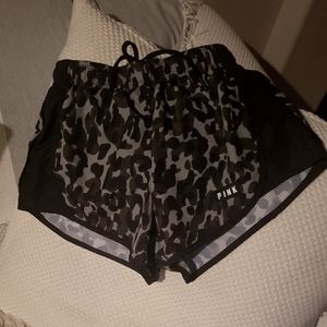 XS/sm PINK by VS Running shorts camo w/ blk sides